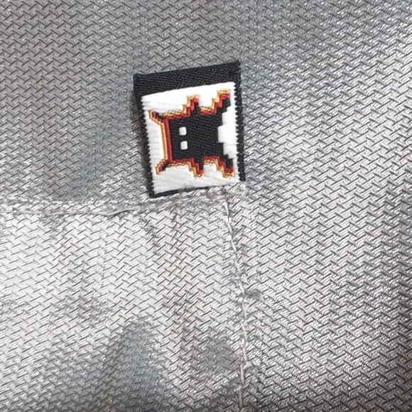 KIKWEAR Vintage 90's Space Invaders Cargo Rave Pants Size 36x31 Metallic Grey - Picture 9 of 14